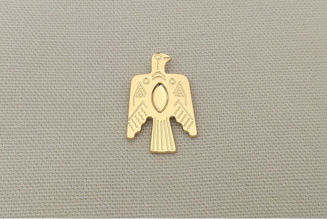 Pendentif Falco aigle amérindien doré pour cabochon navette 8x4 mm