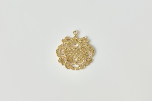 Pendentif fleur doré 26.5mm