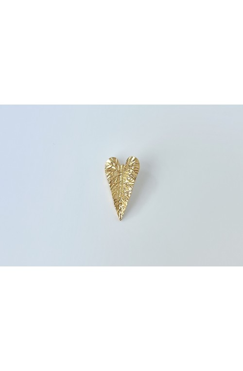 Pendentif feuille longue doré