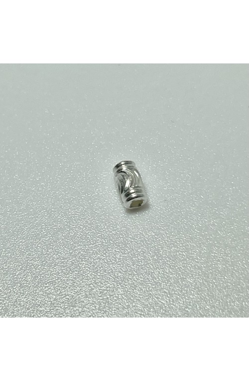 Perles tubes argentées 5x2.8mm